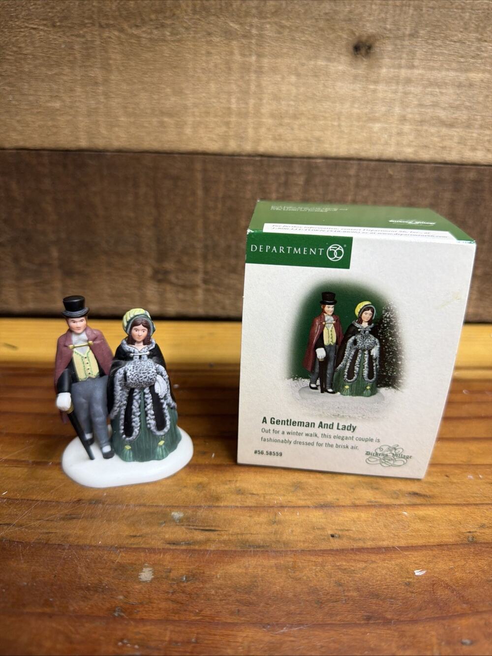 Dept 56 Dickens Village Accessory -A Gentleman and a Lady In Box